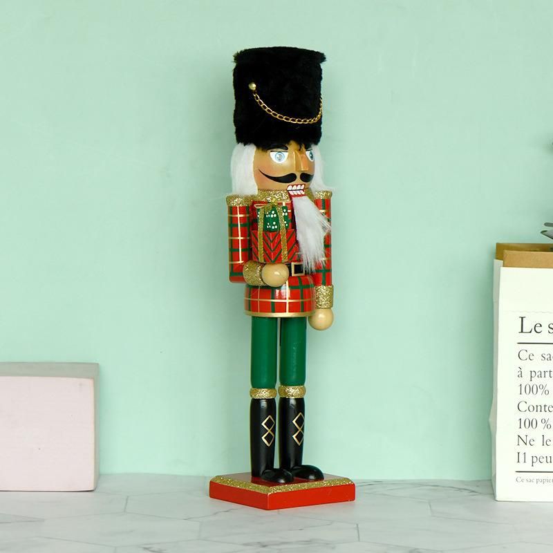 Wooden Craft Traditional Wooden Handmade Nutcracker Christmas Decoration 12 Inch