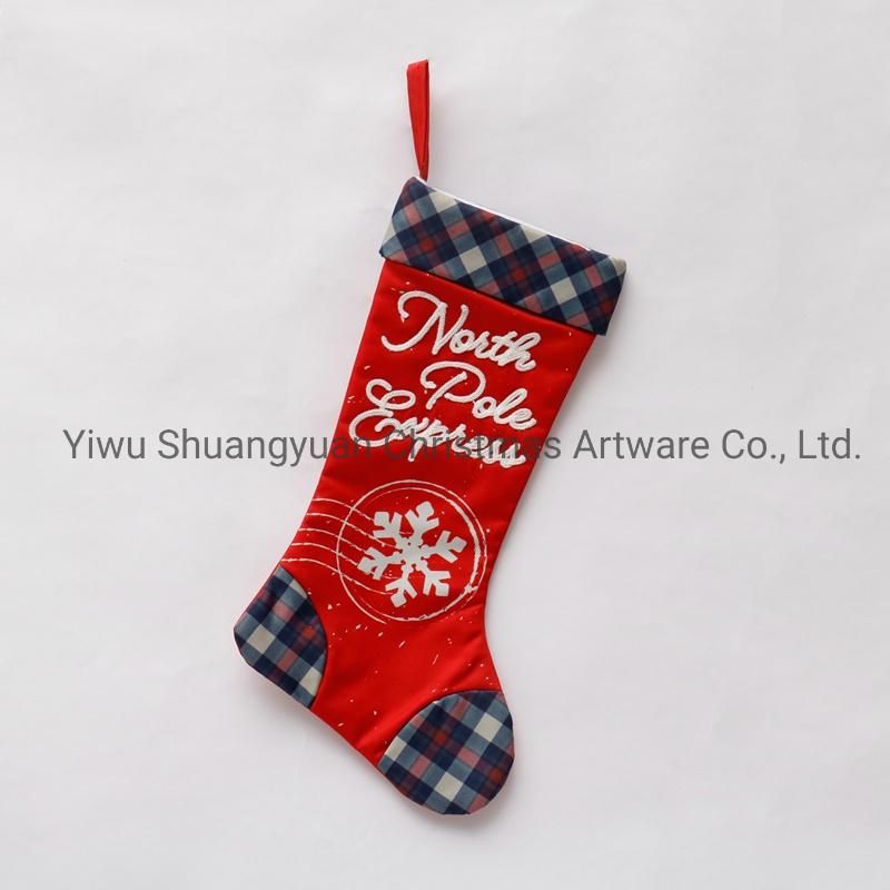 New Year 2022 Christmas Stocking Candy Gift Bag Pocket Xmas Tree Ornament Xmas Pendant for Home