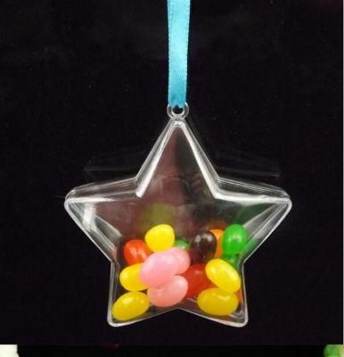 Christmas Hanging Decoration 5 Star Shaped Clear Color Packaging Box