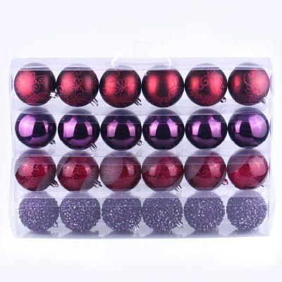 24PC 80mm Christmas Ball Sets Christmas Tree Balls Christmas Balls