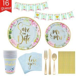 Wedding Party Paper Plate Decoration Bronzing Bachelor Party Supplies
