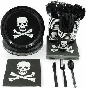 Umiss Pirate Party Supplies Boy Girl 1st Birthday for Kids Parties Decorations Including Paper Plates Cups Napkins