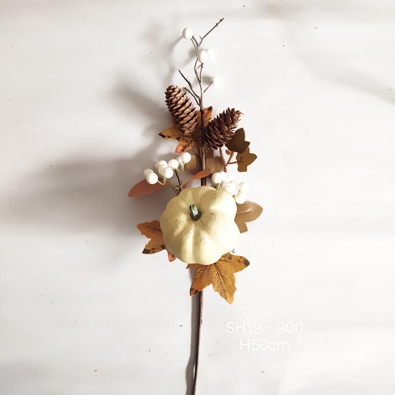Yellow Artificial Pumpkin Halloween Wreath