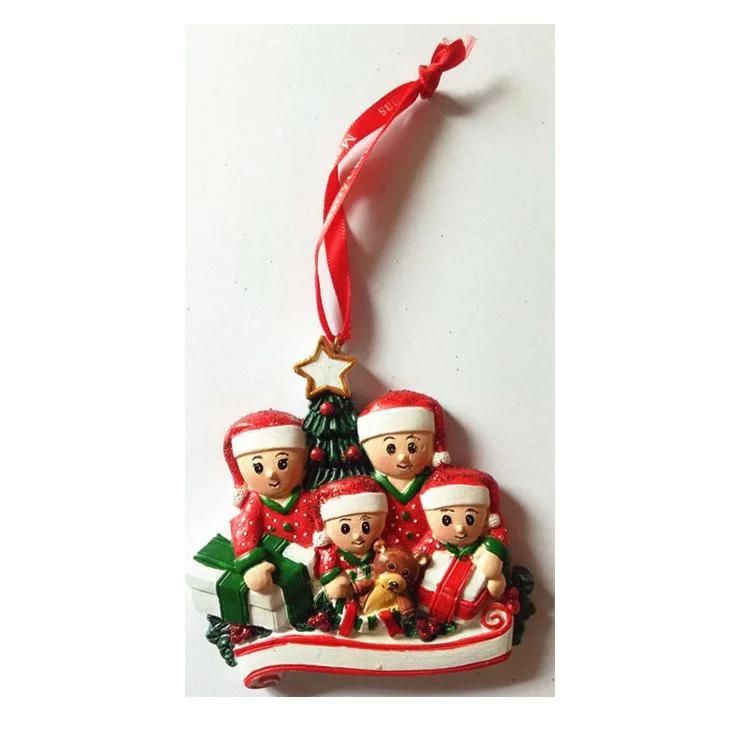 Personalized Resin Santa Tree Decorations Family Christmas Ornament