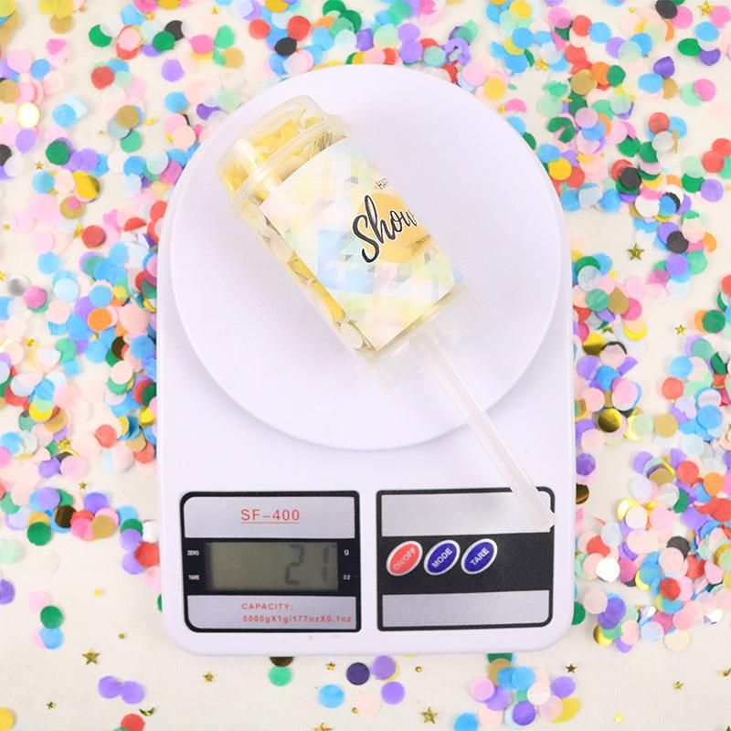 Round Push up Confetti Poppers Party Confetti Decorations Fireworks Wedding Birthday Anniversary Bachelor Bridal Shower