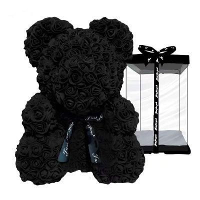 40cm Lovely Rose Teddy Flower Bear Handmade Bear of Roses with Birthday Loving Gift