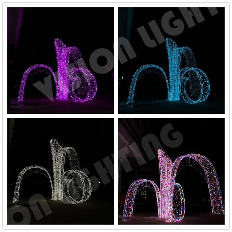 Outdoor LED Christmas Light Street Decoration LED Arch Motif Lights