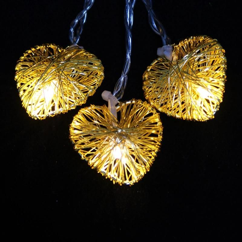 Christmas Tree Decoration Heart Shape LED Decorative String Light