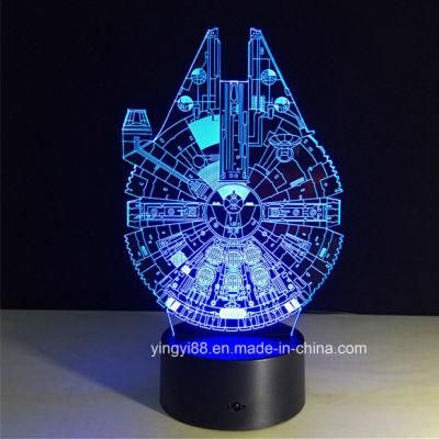 Newest Star Wars 3D Illusion Night Light Color Change Touch Switch Table Desk Lamp