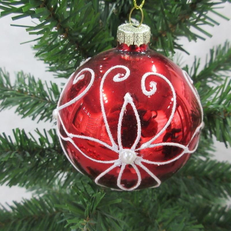 Popular Festive Gift Glass Hanging Christmas Tree Decorations Design Christmas Glass Ball