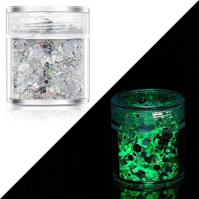 Long-Acting Mixed Luminous Chunky Glitter Powder Glow in The Dark