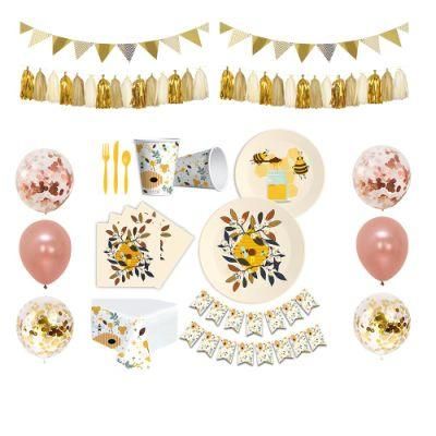 Home Decoration Set Perfect Kids Unicorn Wedding Birthday Dinasour Party Tableware for Boys Girls