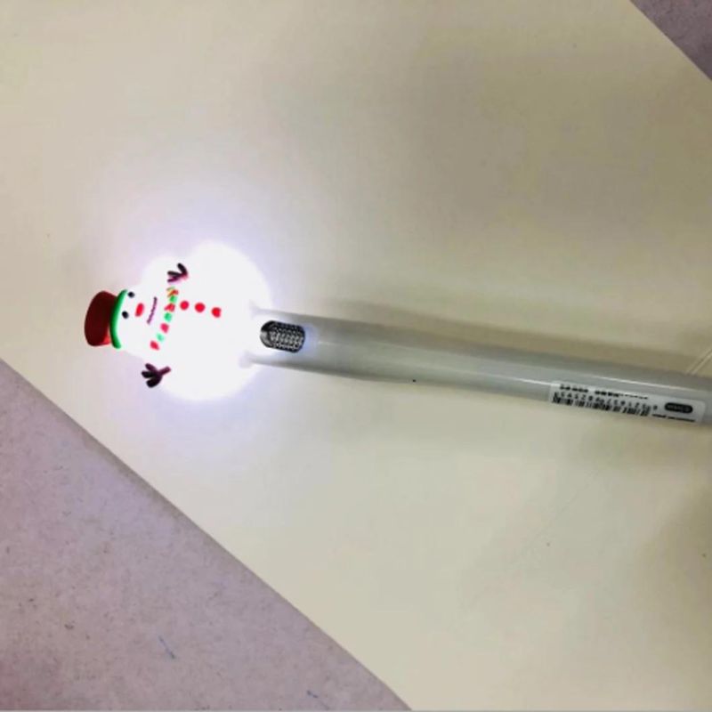 Christmas Santa Claus/Christmas Tree/Snowman Light-up Pen Kid′ S Pen Gift