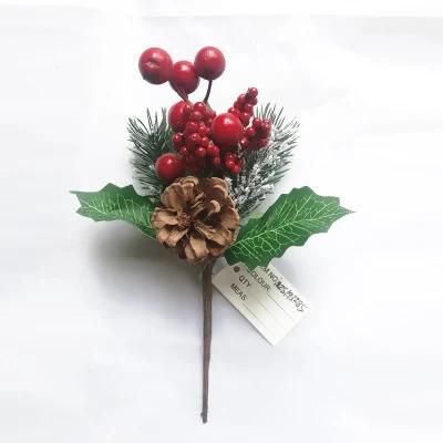 Hot Sale Christmas Pine Needle Pine Cone Cuttings Flower Tree Cuttings Christmas Flower