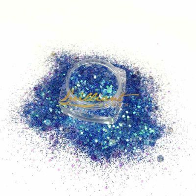 Hotsale Bulk Blue Series Glitter Powder for Craft Decoration