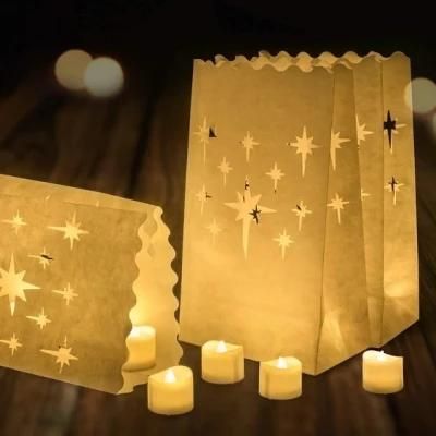 Romantic Outdoor Luminary Lantern Paper Candle Bag for Wedding
