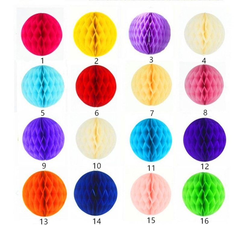 New Design Colorful Cerise White Tissue Balls