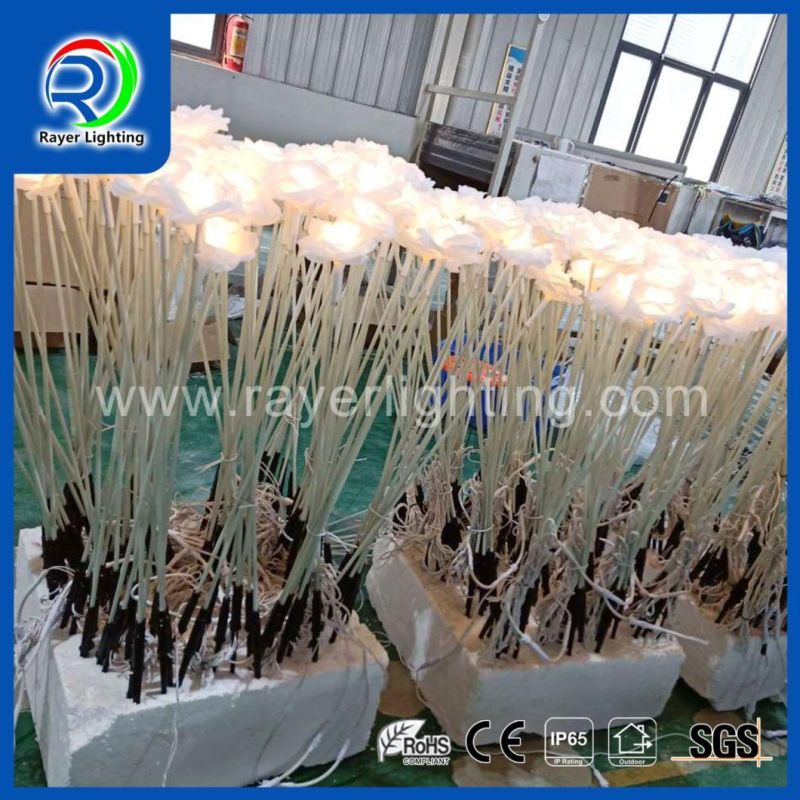 Garden Decoration Landscaping LED Flower Christmas Lights for Market Retail