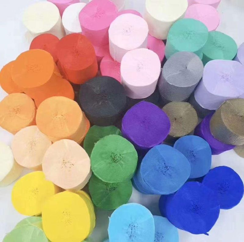 Factory Sales Party Wedding Decorations Colorful Crepe Paper Streamers