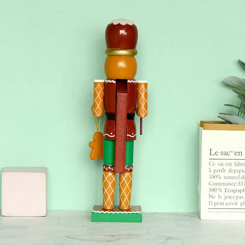 35cm Gingerbread Man Nutcracker Wooden Christmas Ornament Decoration