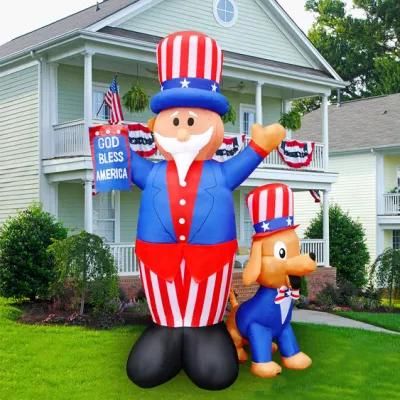 Inflatable Uncle Sam with July 4th Indendence Day Yard Decorations Yard