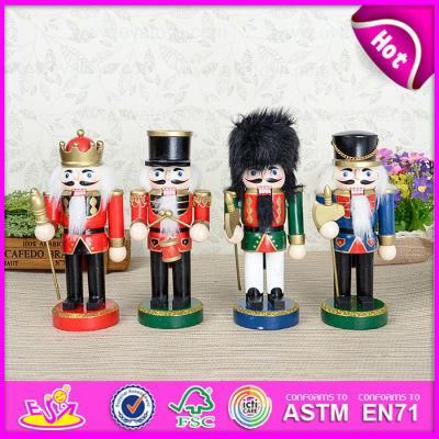 2015 Christmas Toy Wholesale Wooden Nutcracker, Best Seller Wooden Soldier Nutcracker, High Quality Wooden Nutcracker Toy W02A041