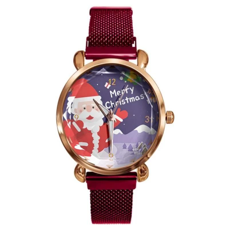 High Quality Christmas Decorating Leather Gift Watch