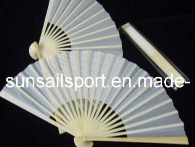 Plain Folding Fan White Cloth Fan