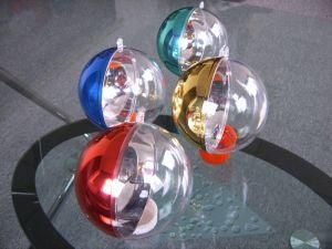 High Quality PS of Food Grade Plastic Openable Metallic Two Colors Christmas Ball Decoration &amp; Food Container