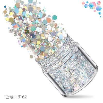 Holographic Chunky Glitter 12-Pot for Nail Art and Costmetic