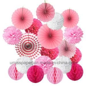 Umiss Paper Fan Set for Birthday Baby Shower Christmas Festival Decorations