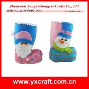 Christmas Decoration (ZY14Y571-1-2) Christmas PVC Boot Item Candy Holder Decorating Boot