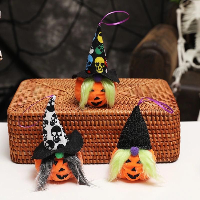 Cross-Border New Halloween Decorations Pumpkin Head Rudolph Pendant Haunted House Atmosphere Costumes Props Hanging Ornaments