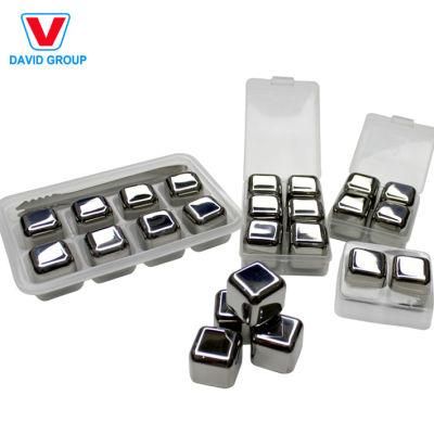 MSDS 304 Stainless Steel Whiskey Ice Cube with Logo Laser