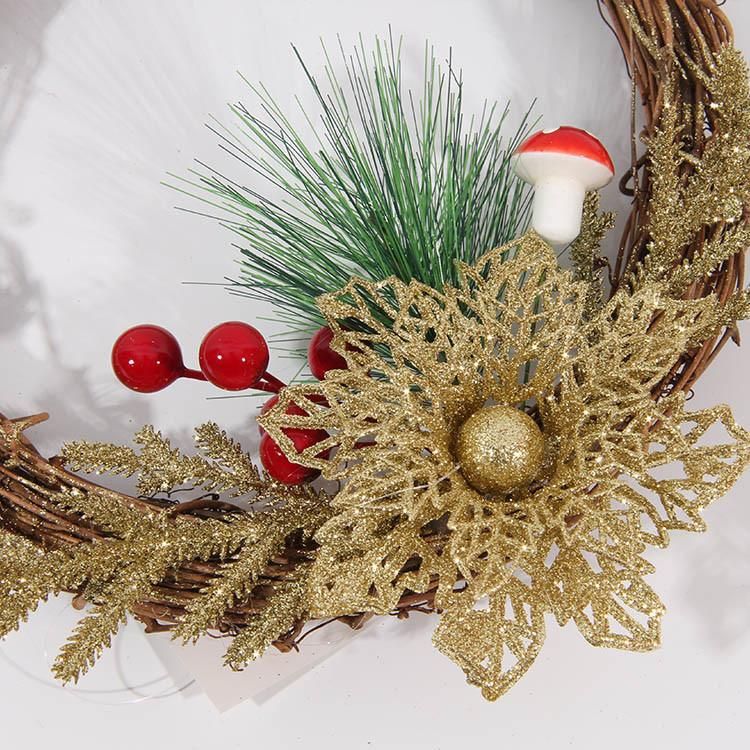 New Christmas Wicker Wreath Ring