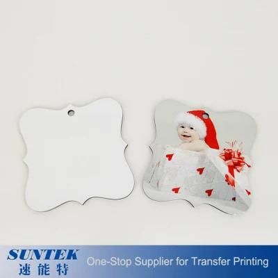 New Fashion Style Customer Design Sublimation Printed MDF Christmas Pendants