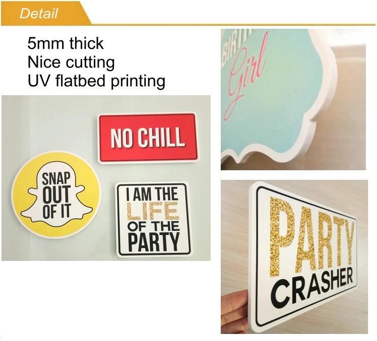 UV Printing Photo Booth Props PVC Boards Sign Foam Board