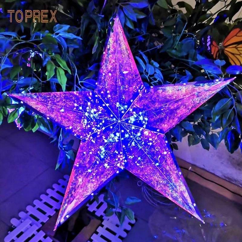 Best Selling Retail Item 3D Fairy Lights 3V Safe Hanging ceiling Decor LED Five-Star