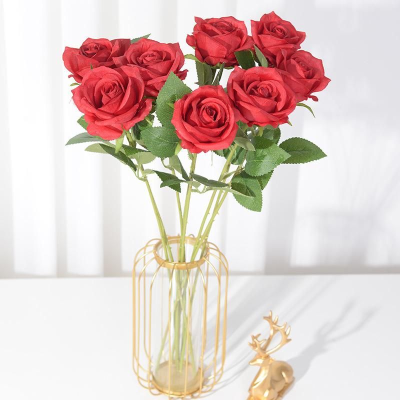 Simulation Flower Feel Moisturizing Tulip Ornaments Home Bouquet Wedding Decoration Flowers