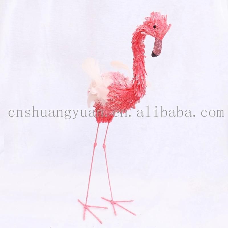 New Design Christmas Shiny Flamingo Elk for Holiday Wedding Party Decoration Supplies Hook Ornament Craft Gifts