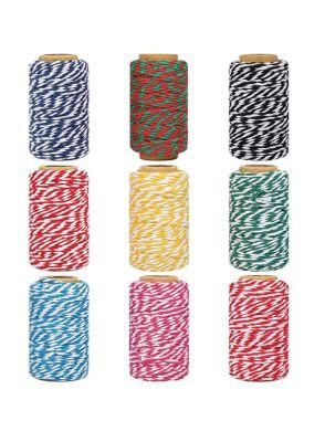 Whole Sales 9 PCS 2mm 20m Christmas Gift Packing Cotton Twine Strings Cotton Rope