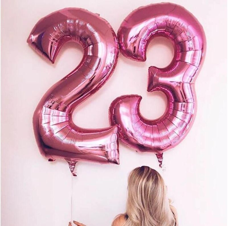 Romantic Numerical Balloons Birthday Foil Balloons Advertising Balloon