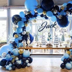 106PCS Navy Blue Sequined Balloon Party Balloons Garland Arch