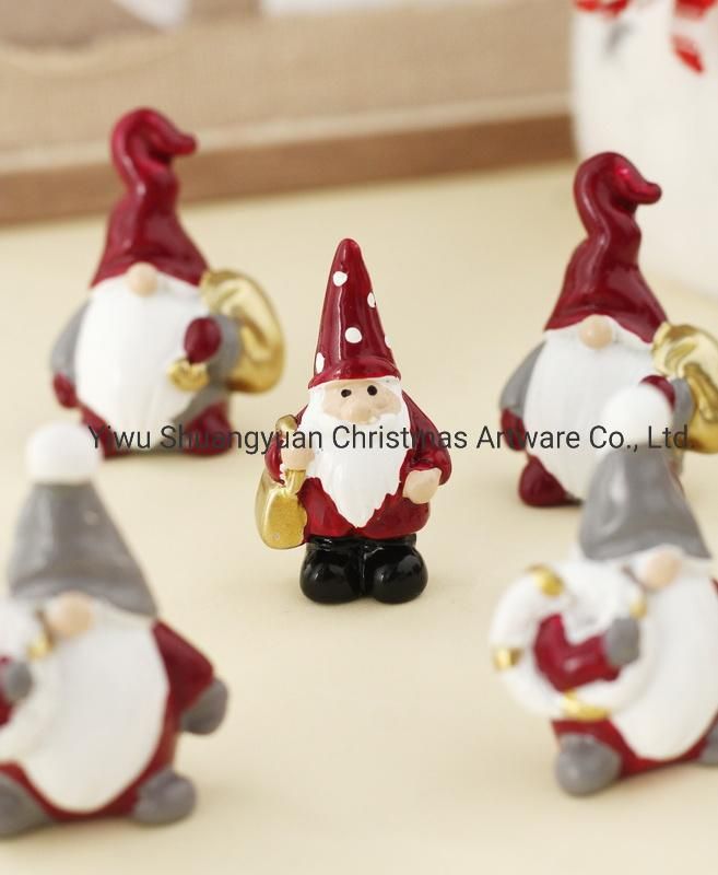 Hot Sale Resin Christmas Decoration Snowman Table Top Decoration Christmas Lovely Snowman