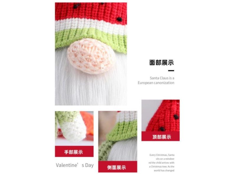 Cross-Border New Summer Style Knitted Fruit Series Rudolph Dolls Toys Ornaments Props Decorative Gifts Ornaments