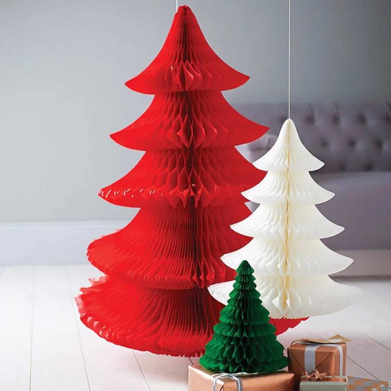 Party Decorations 28g Tissue Paper Honeycomb Christmas Tree