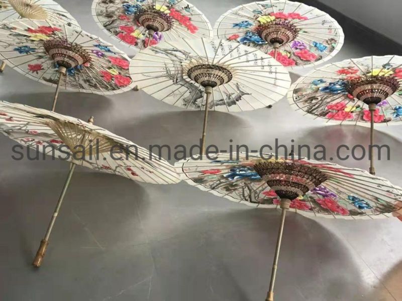 High Quality Rice Paper Bamboo Parasols