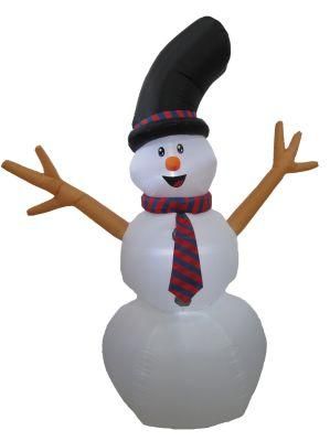 7FT Christmas Inflatables Snowman with LED Lights Decorations, Blow up Party Decor for Indoor Outdoor Yard