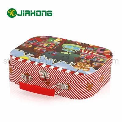 Handmade Paper Suitcase Wholesale Storage Baby Gift Packaging Box Decorative Cardboard Suitcase Boxes with Handle