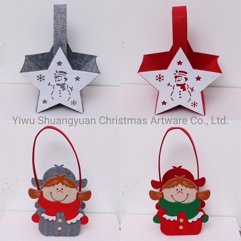 Christmas Fabric House for Holiday Wedding Party Decoration Supplies Hook Ornament Craft Gifts